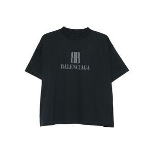 Balenciaga Women Nano Bb Cotton T-Shirt